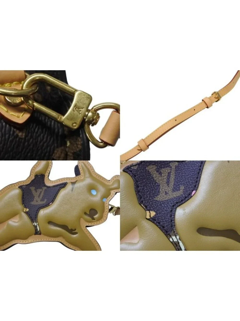 Louis Vuitton Tyler the Creator Shoulder Bag Monogram Strap Gold Brown